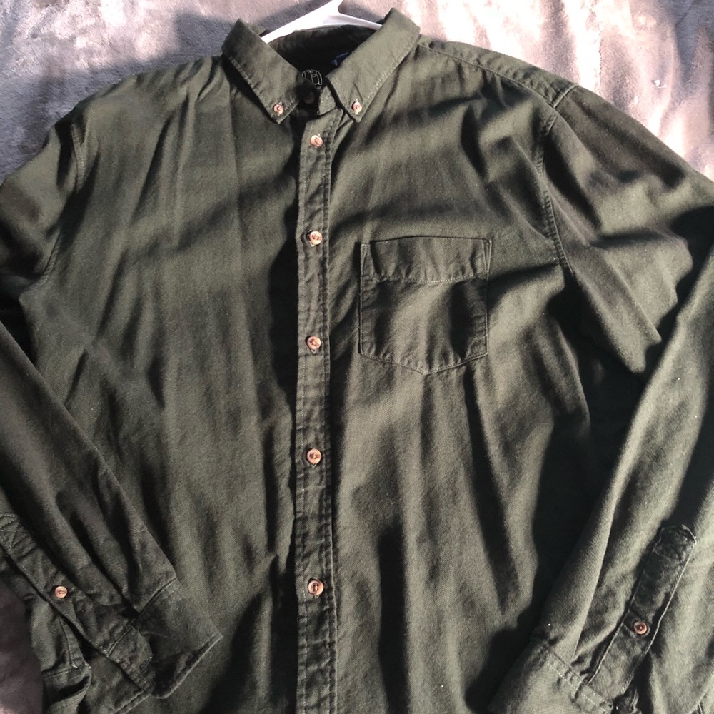 Green divided shirt